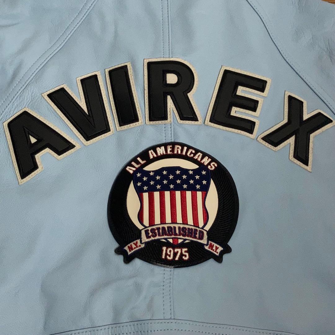 【Kaneee KEIJU着用】AVIREX レザージャケット 羊革 ラッパー.