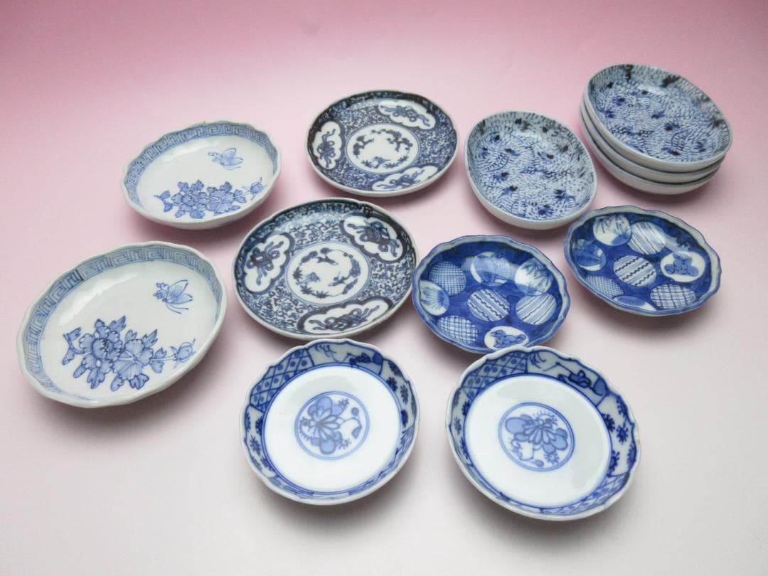 染付 時代 小皿 豆皿 色々 まとめて 70606