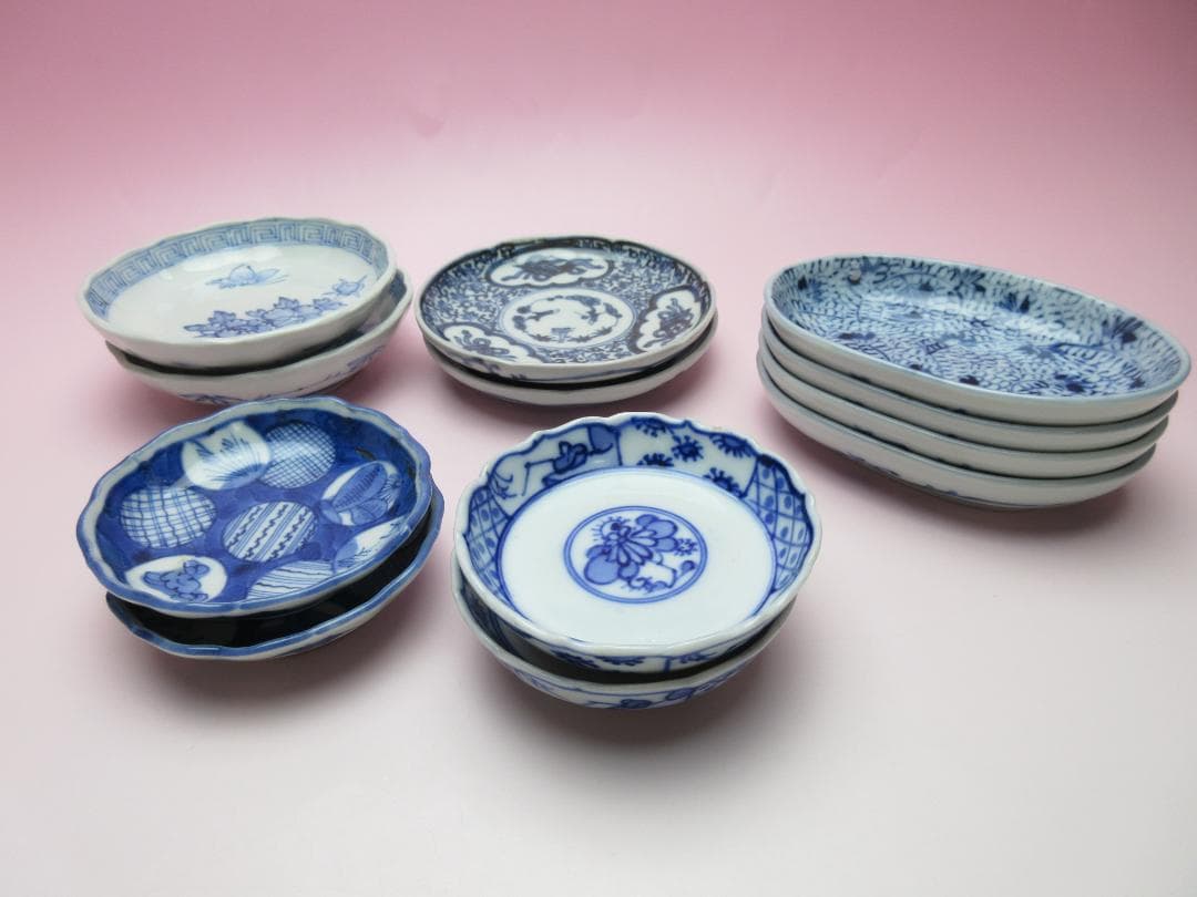 染付 時代 小皿 豆皿 色々 まとめて 70606