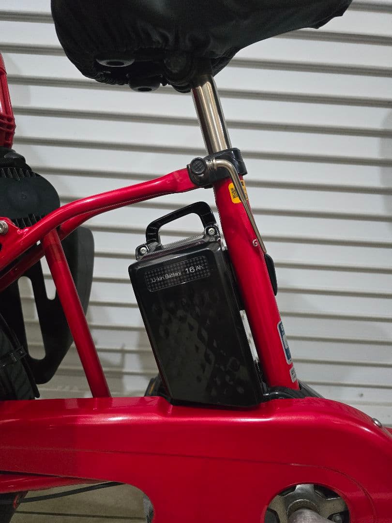 Panasonic 電動アシスト自転車 赤 チャイルドシート付き