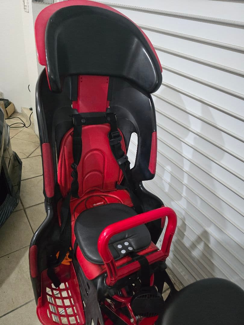 Panasonic 電動アシスト自転車 赤 チャイルドシート付き