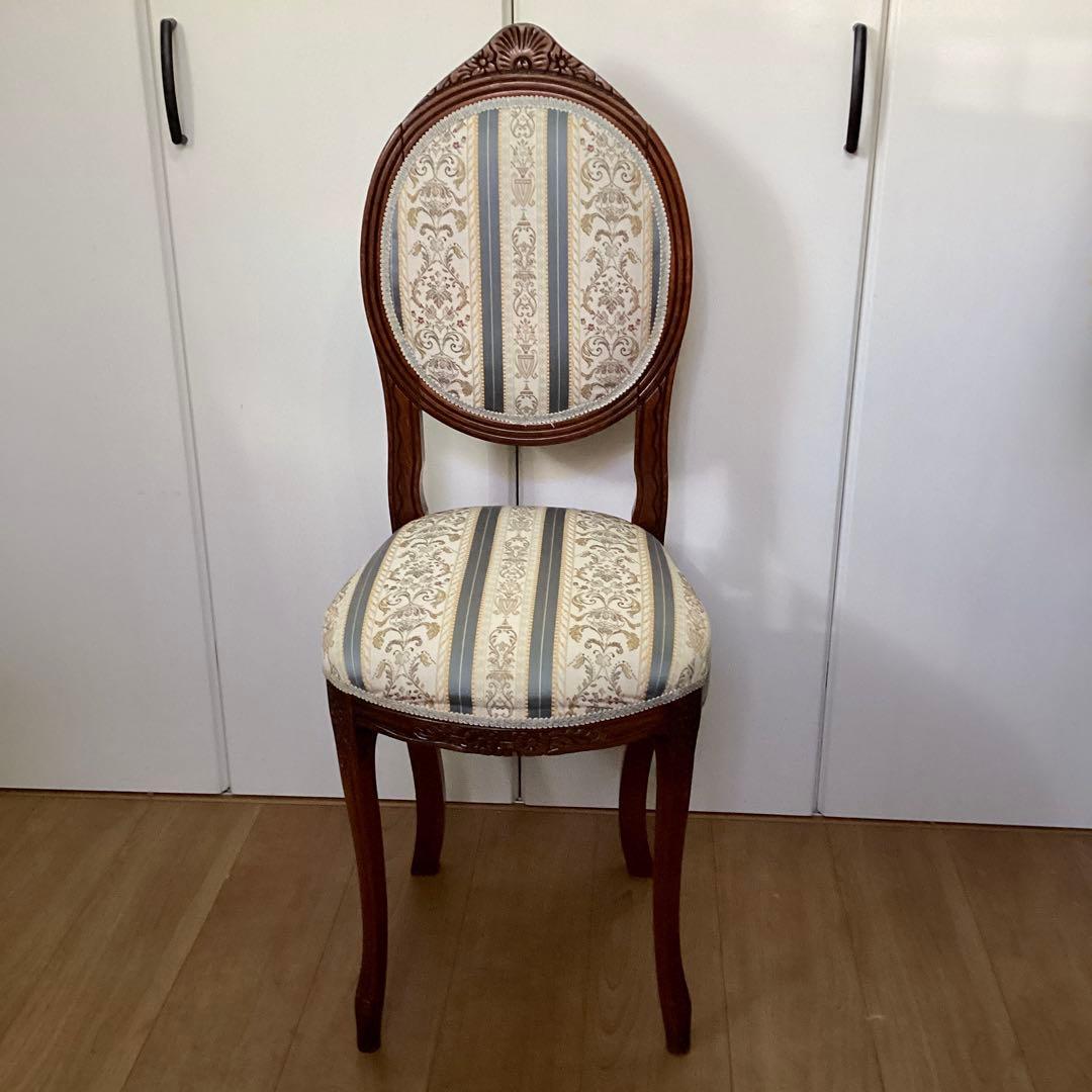 イタリア アンティーク ドールチェア ダイニングチェア 椅子 ロココ 姫系