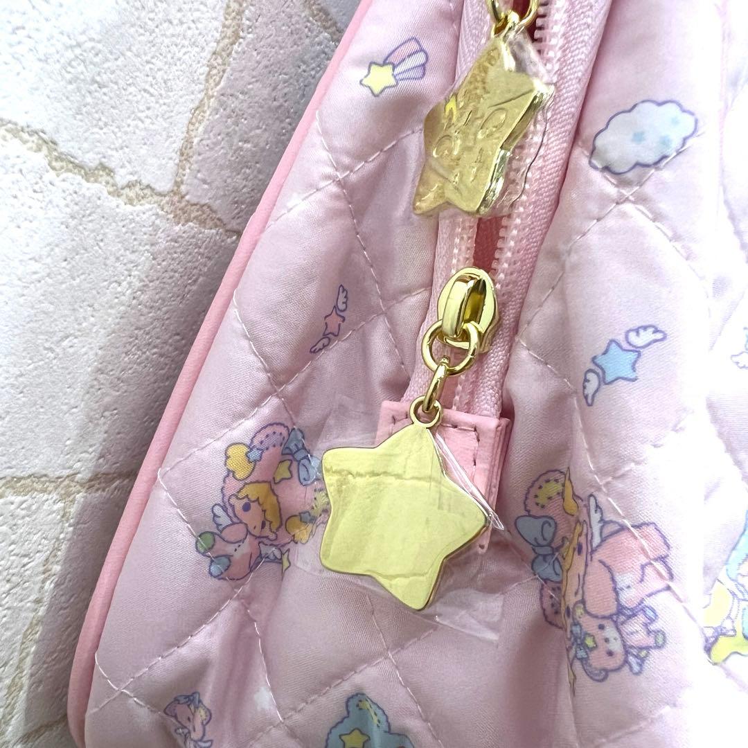 リトルツインスターズ 50周年 キルティングボストン キキララ ピンク 完売