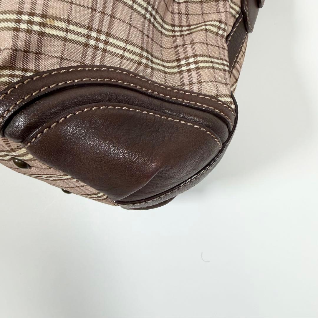 【美品】バーバリーブルーレーベル　ショルダーバッグ　2way ナイロン　ピンク