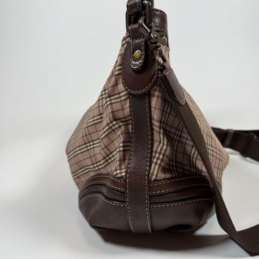 【美品】バーバリーブルーレーベル　ショルダーバッグ　2way ナイロン　ピンク