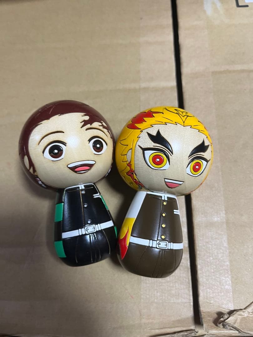 卯三郎　創作こけし　竈門　炭治郎　煉獄　杏寿郎　フィギュア