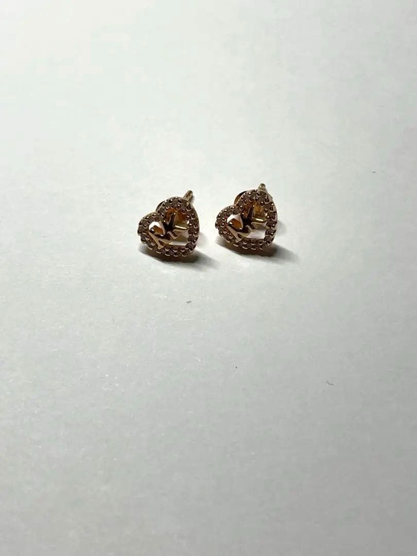 【値下げ可】MICHEAL KORS マイケルコース ハートピアスピンクゴールド