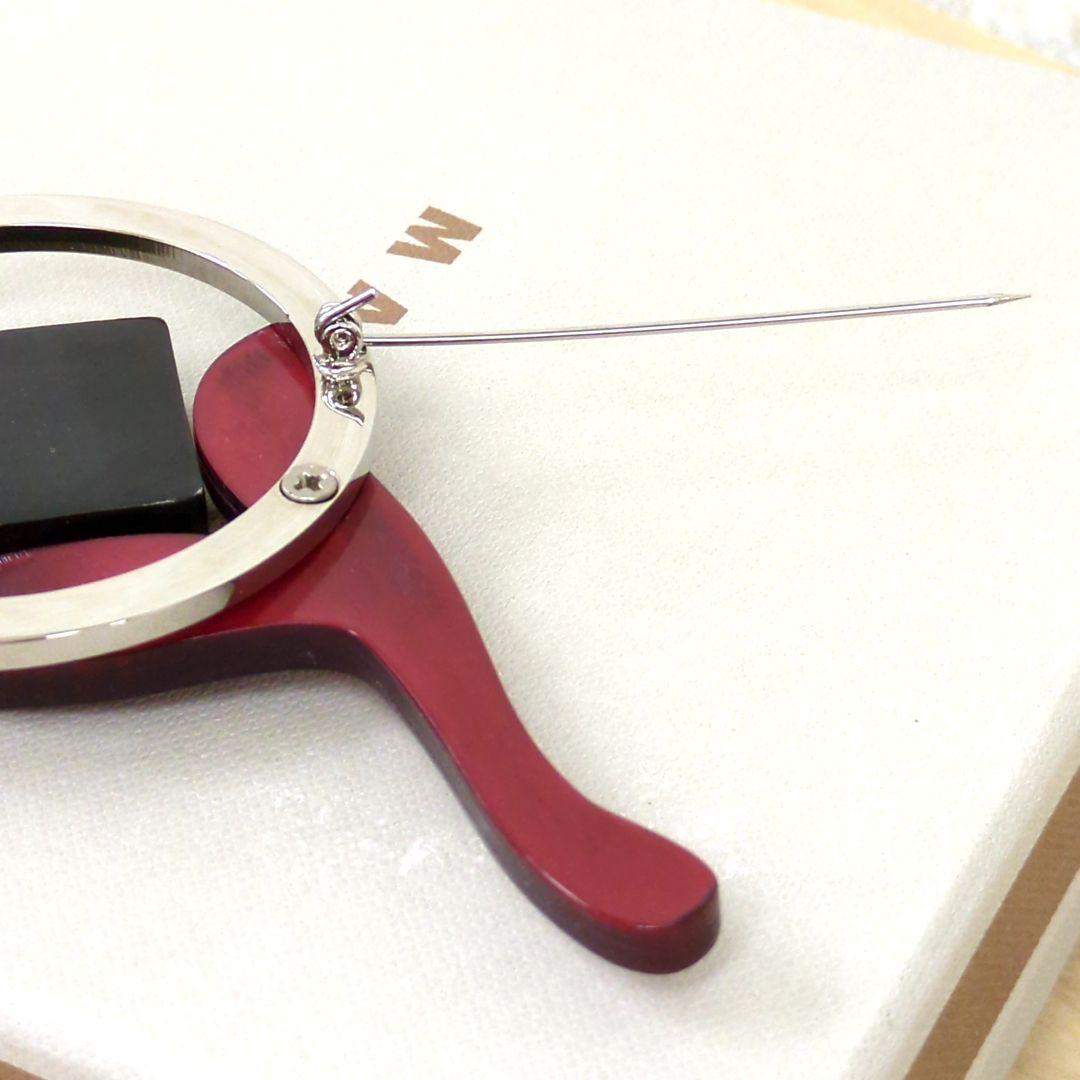 マルニ ブローチ レッド ブラック ブラウン シルバーカラー イタリア製