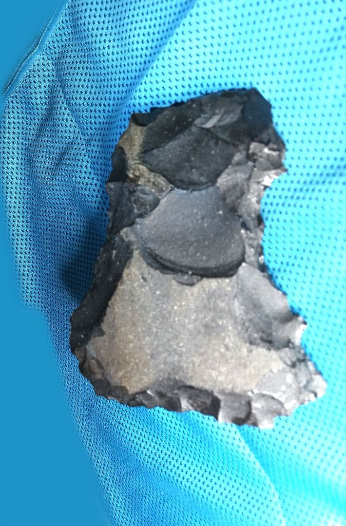 握り斧 サヌカイト 石器 360 c  模写 握槌