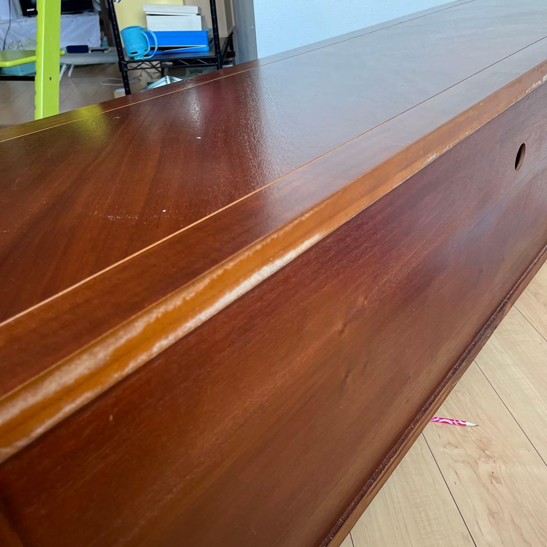 木製テレビ台 ダークブラウン 4引き出し