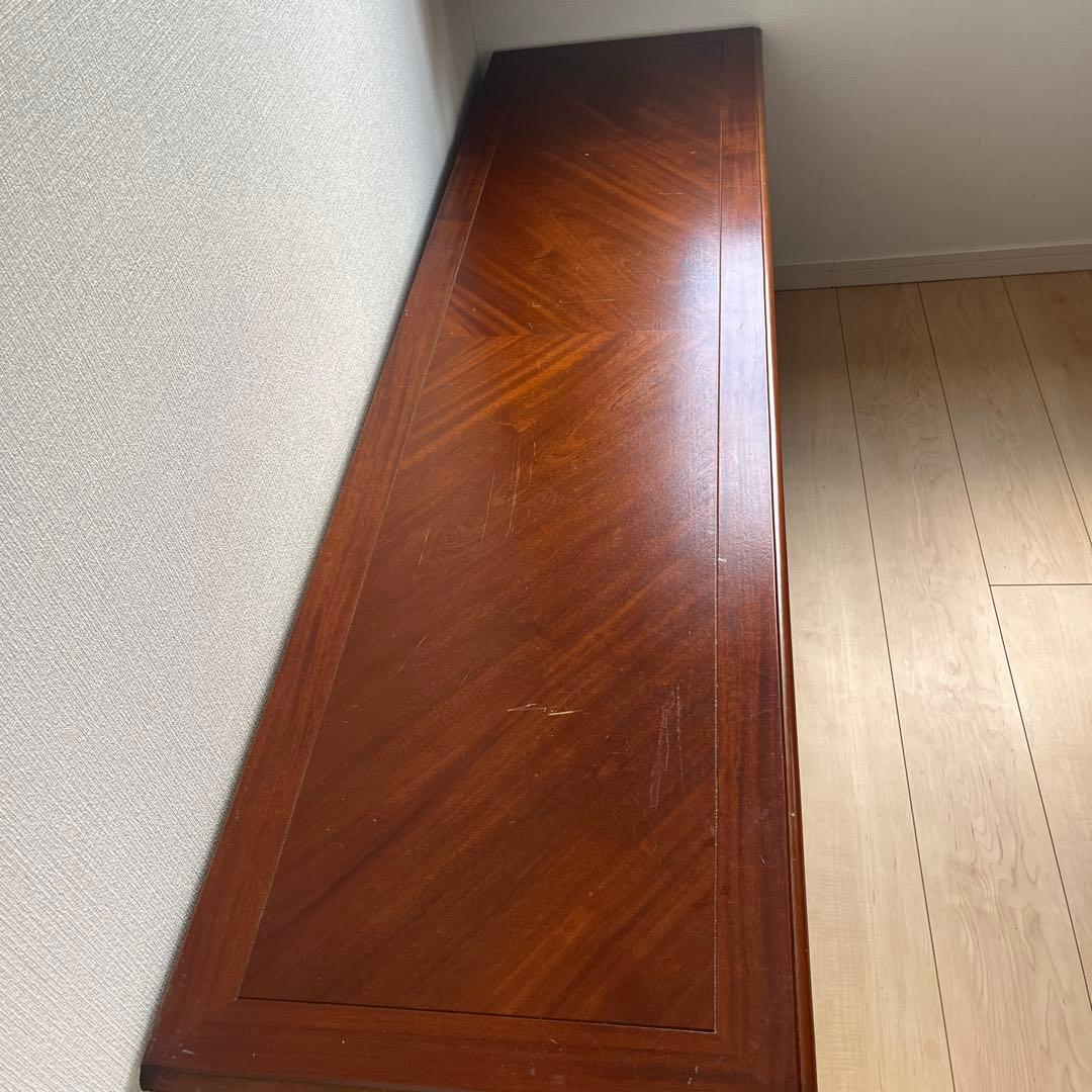 木製テレビ台 ダークブラウン 4引き出し