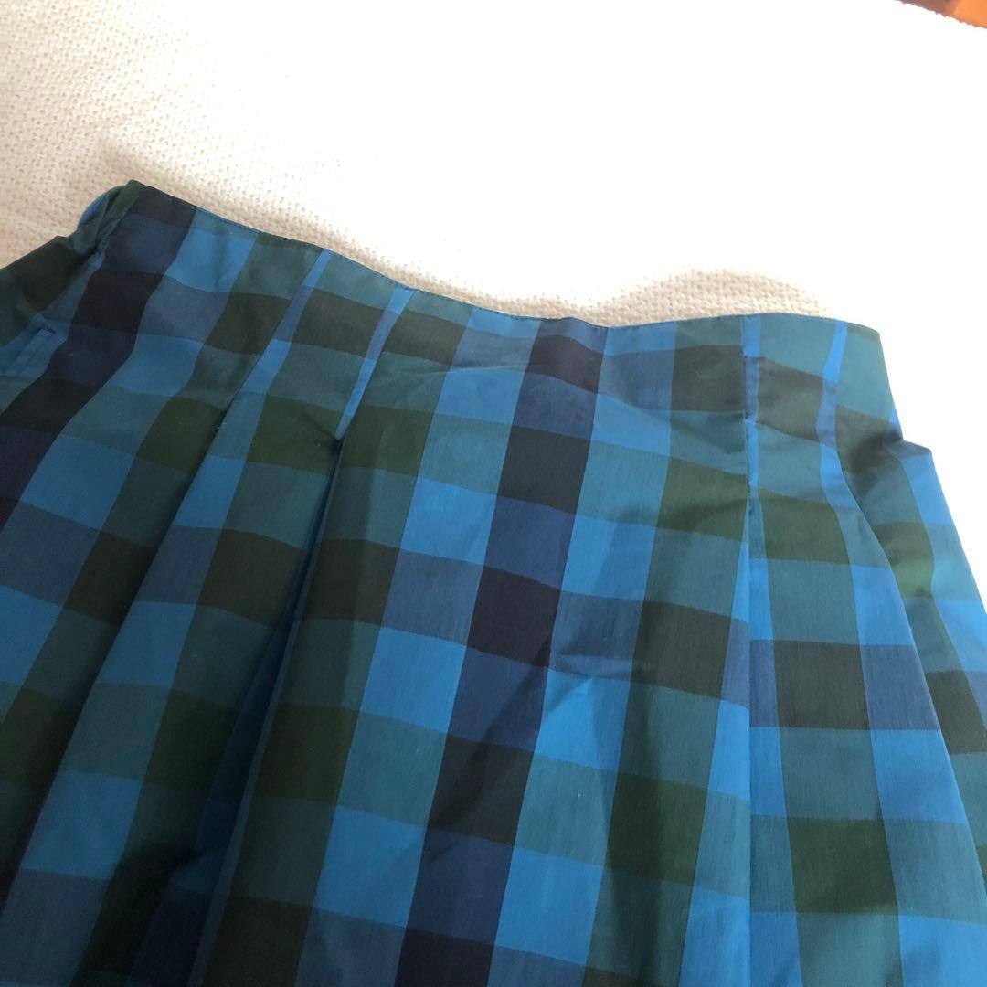 familiar ファミリア グリーンチェック　スカート
