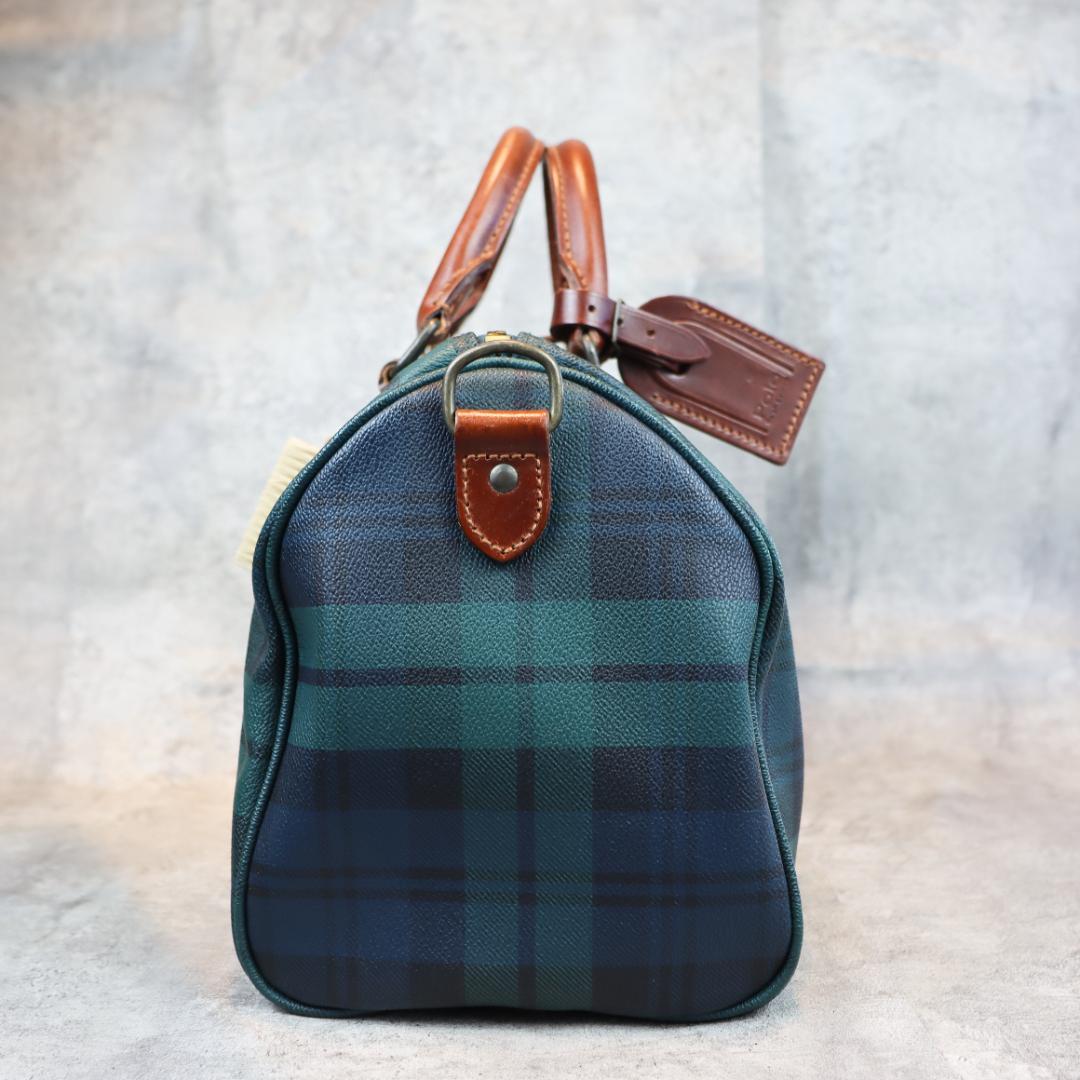 POLO RALPH LAUREN チェック柄 ハンドバッグ ボストン型
