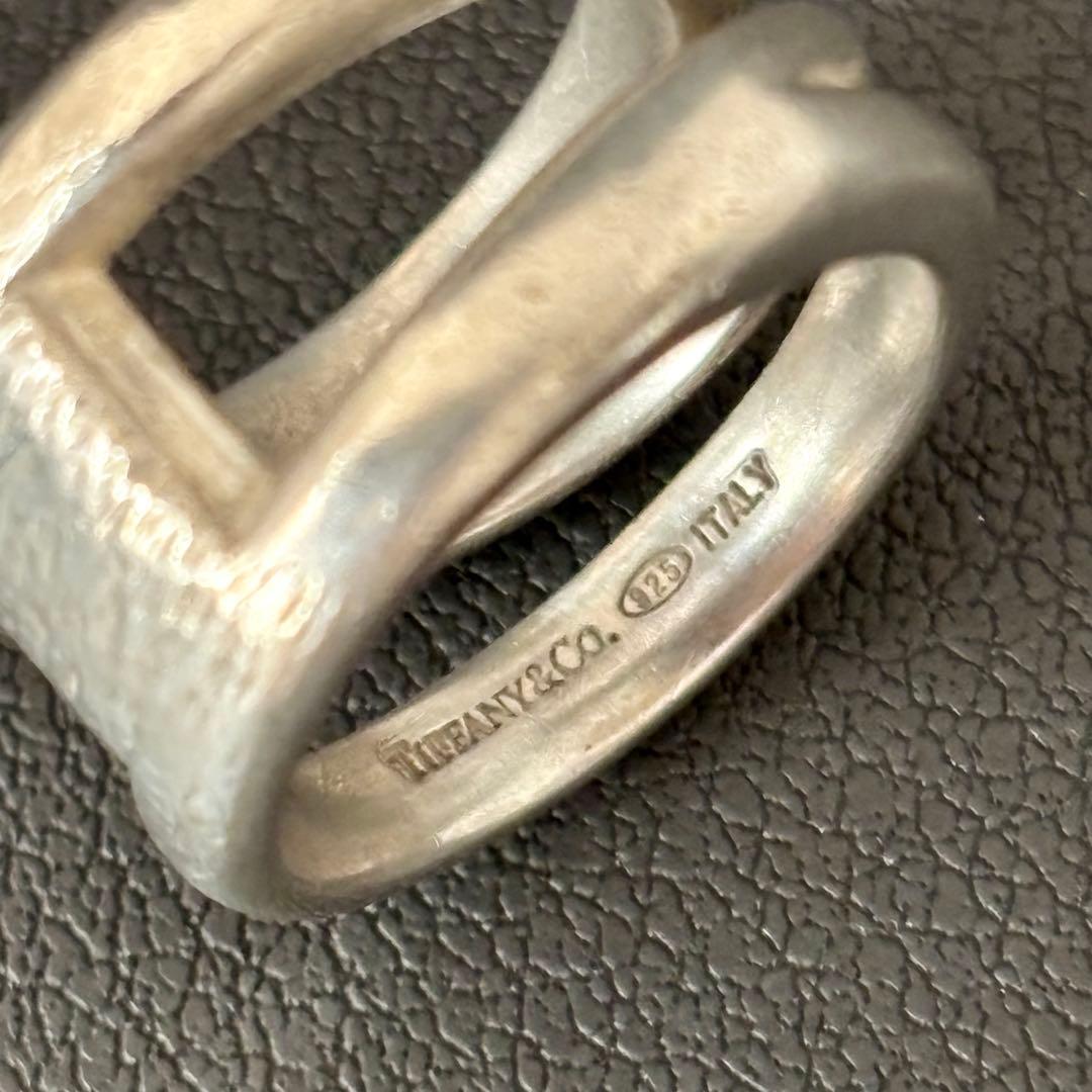 【ティファニー】ダイアゴナル リング 指輪 約8号 シルバー 925 オールド
