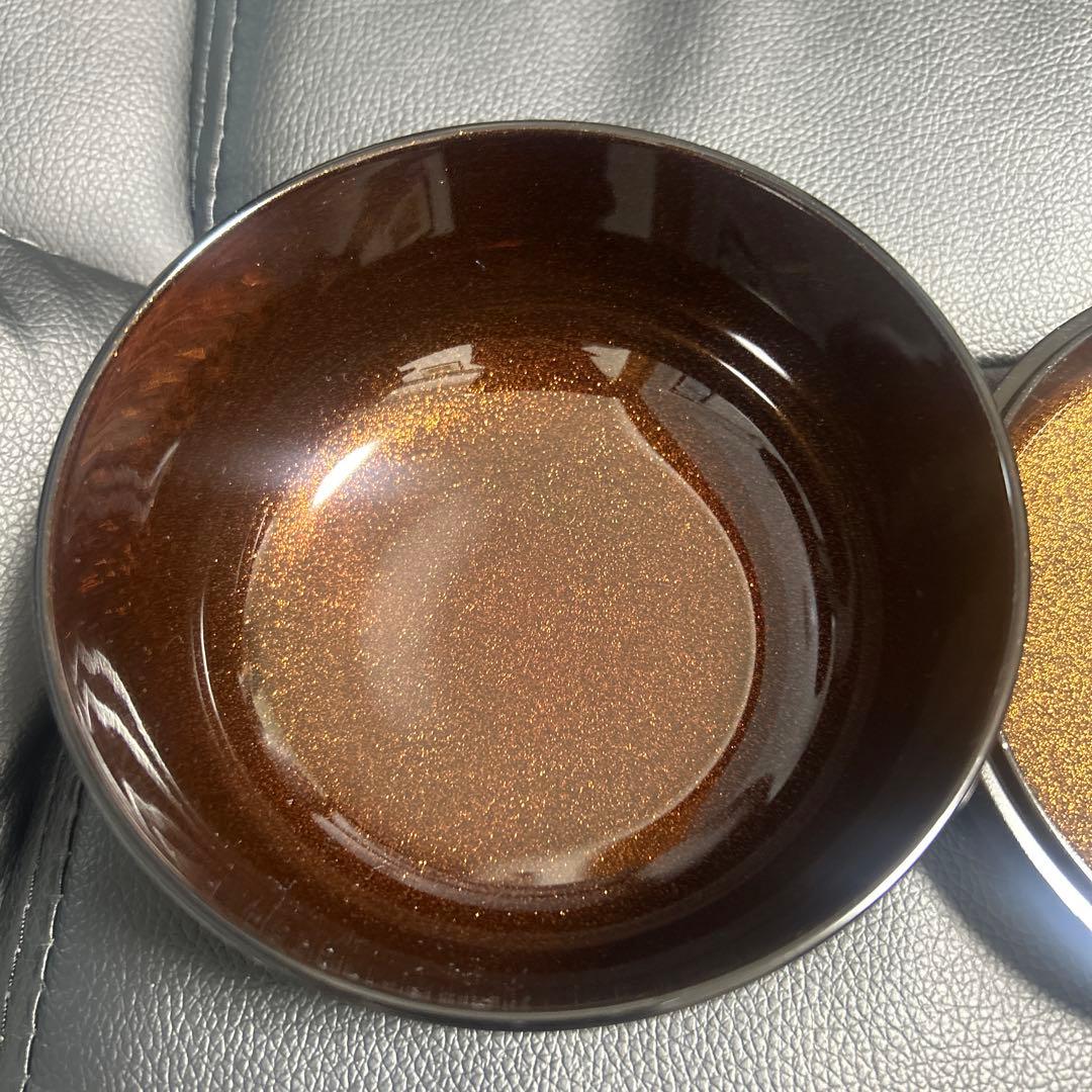 漆器 椀 花模様 菊紋入り