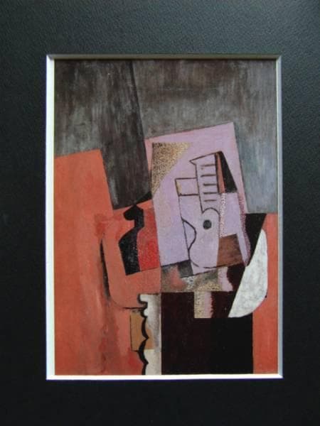 パブロ・ピカソ、ギター、希少画集画、新品額装付