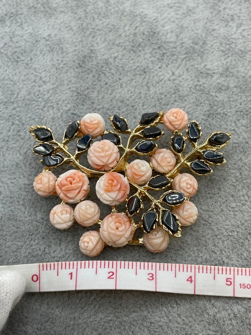 SWOBODA スワボダ ヴィンテージ ブローチ　珊瑚