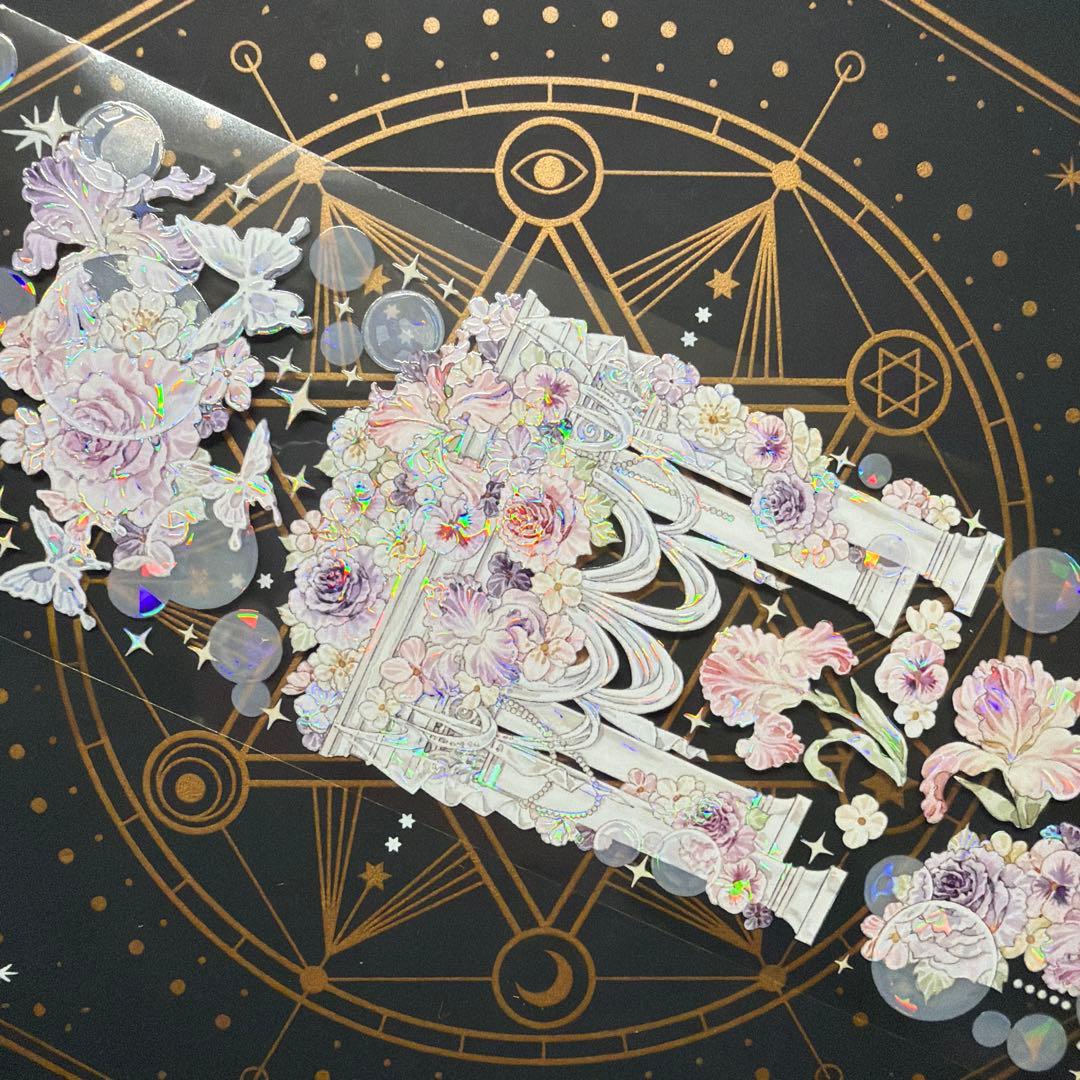 【8960】海外　マステ　中古巻　貝殻光マスキングテープ　装飾系