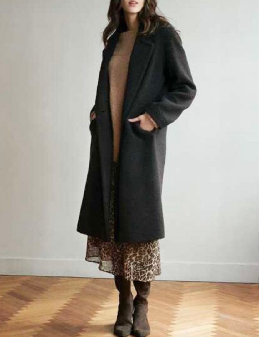 23区　テディベア　ボア　コート　大人ダークブラウン　サイズ44