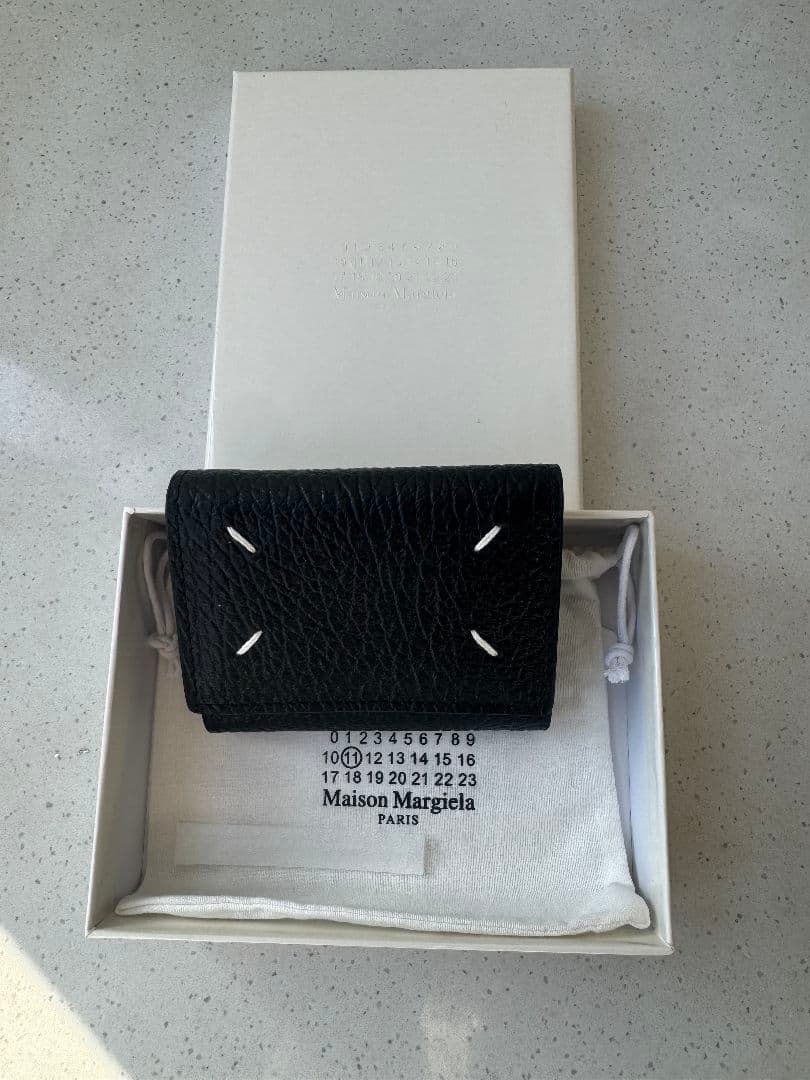 【美品】Maison Margiela 三つ折り財布 黒