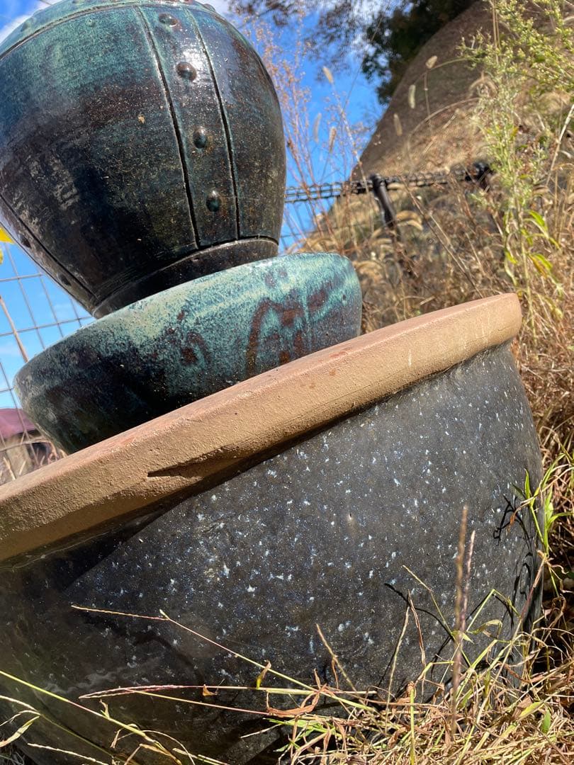 メダカ鉢　蓮子鉢　オブジェ　ガーデニング　大型　　引き取りor相談