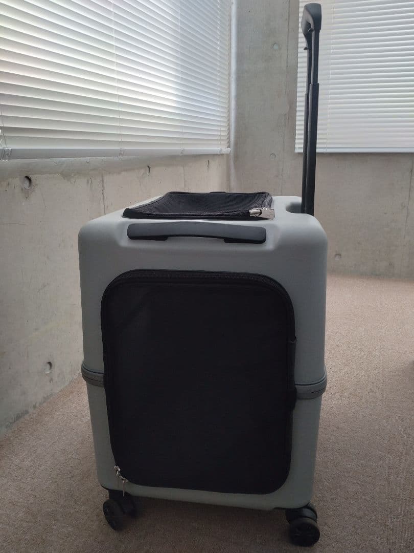 美品ペチコペットキャリー【Lサイズ】　PETICO サンドグレー×ホワイト