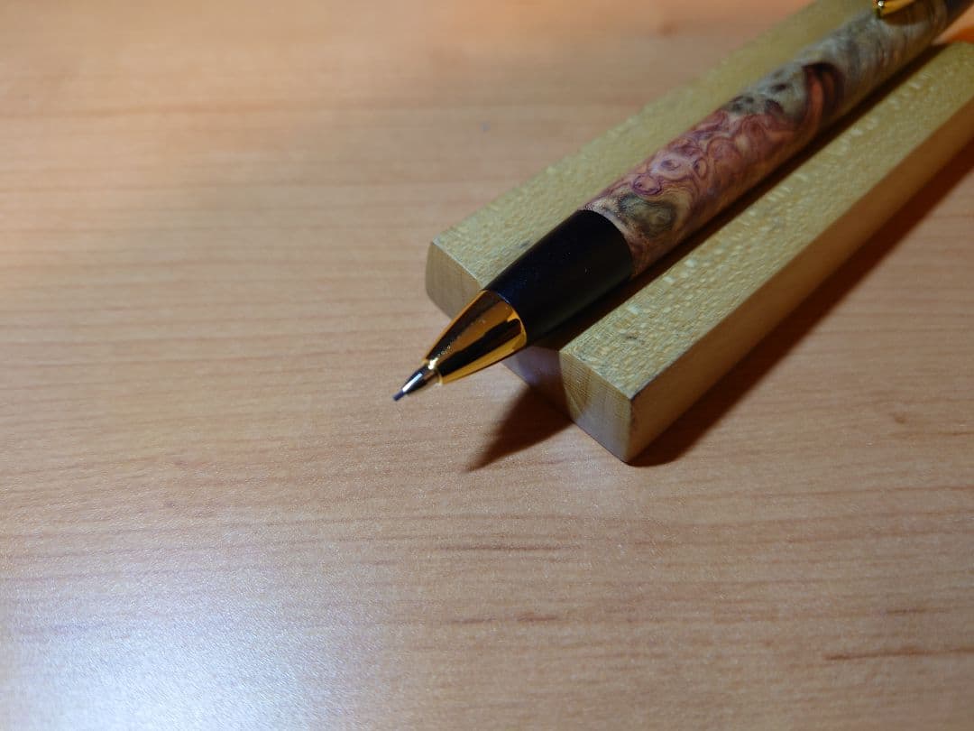 あけぼの工房　花梨瘤紅白　プレミアムグレード　シャープペンシル　芯径0.5