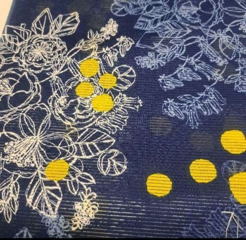 No.5304　浴衣　金子みすず　綿絽　着物　反物　新品未使用