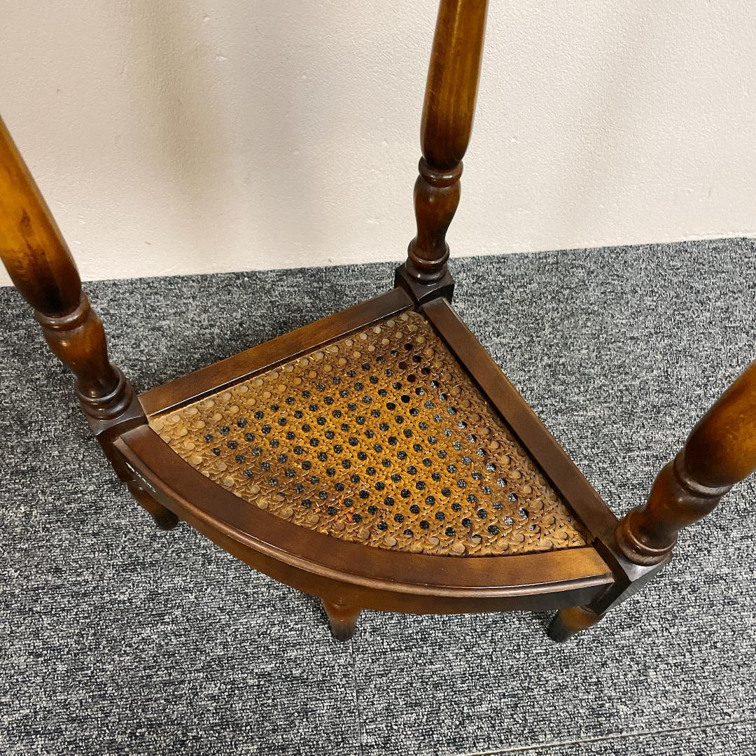 カリモク コロニアル コーナーラック アンティーク ビンテージ ラック ろくろ脚