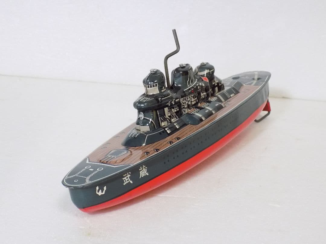 ✨️本日限定価格　希少ブリキ　米澤玩具　戦艦　武蔵　フリクション