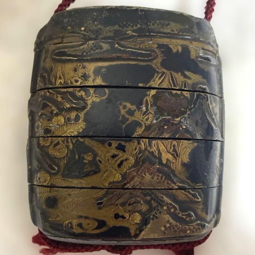 A-4 印籠　提物　金蒔絵　漆芸　漆器　古道具　アンティーク雑貨　美術品　工芸品
