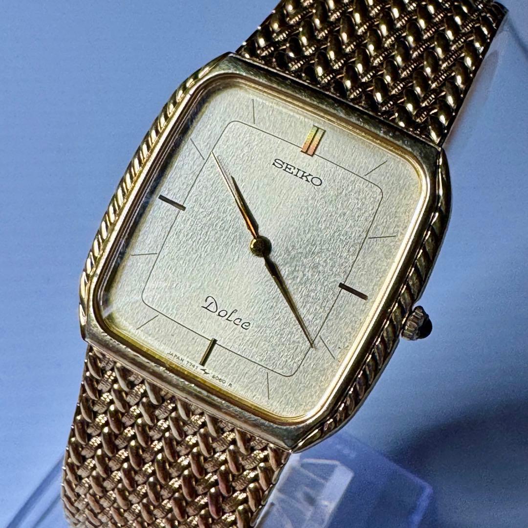 SEIKO メンズ レディース クォーツ ドルチェ ゴールド 7741-5060