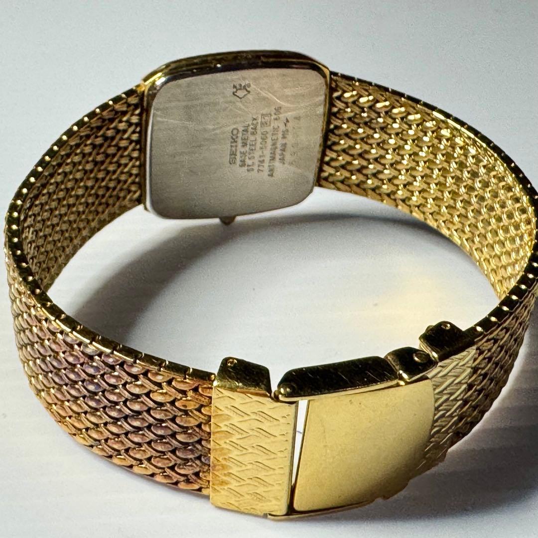 SEIKO メンズ レディース クォーツ ドルチェ ゴールド 7741-5060