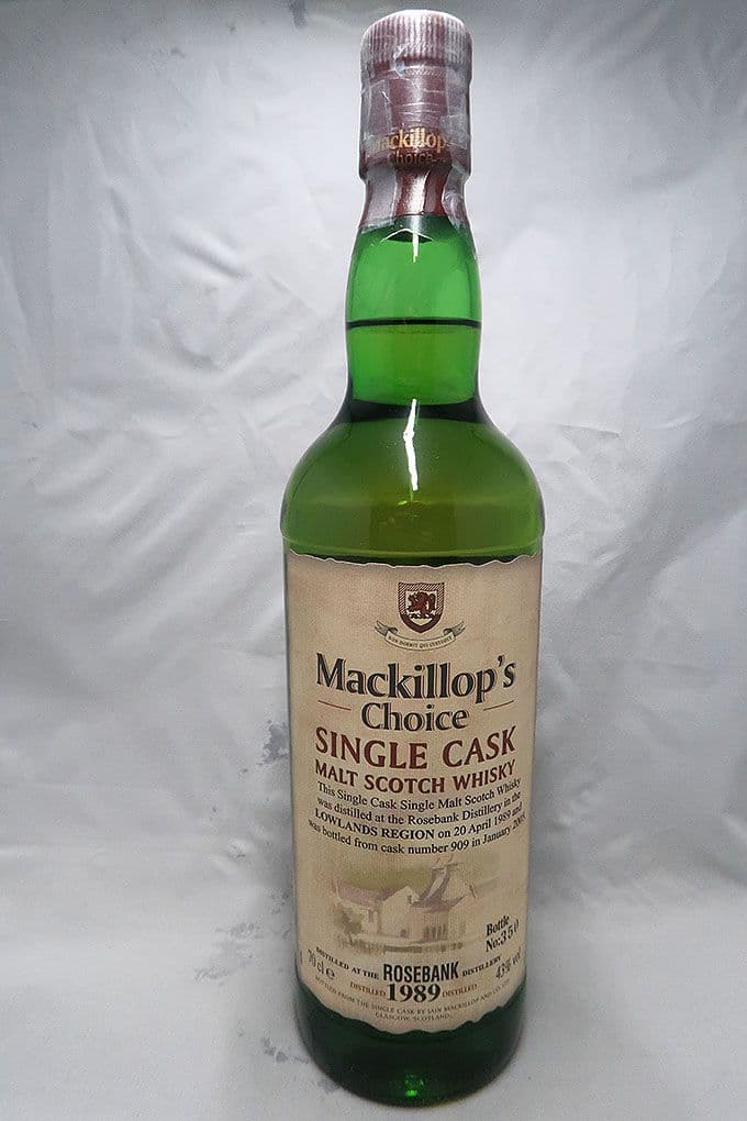 ローズバンク１９８９ マキャロップチョイス社シングルカスクモルトウィスキー