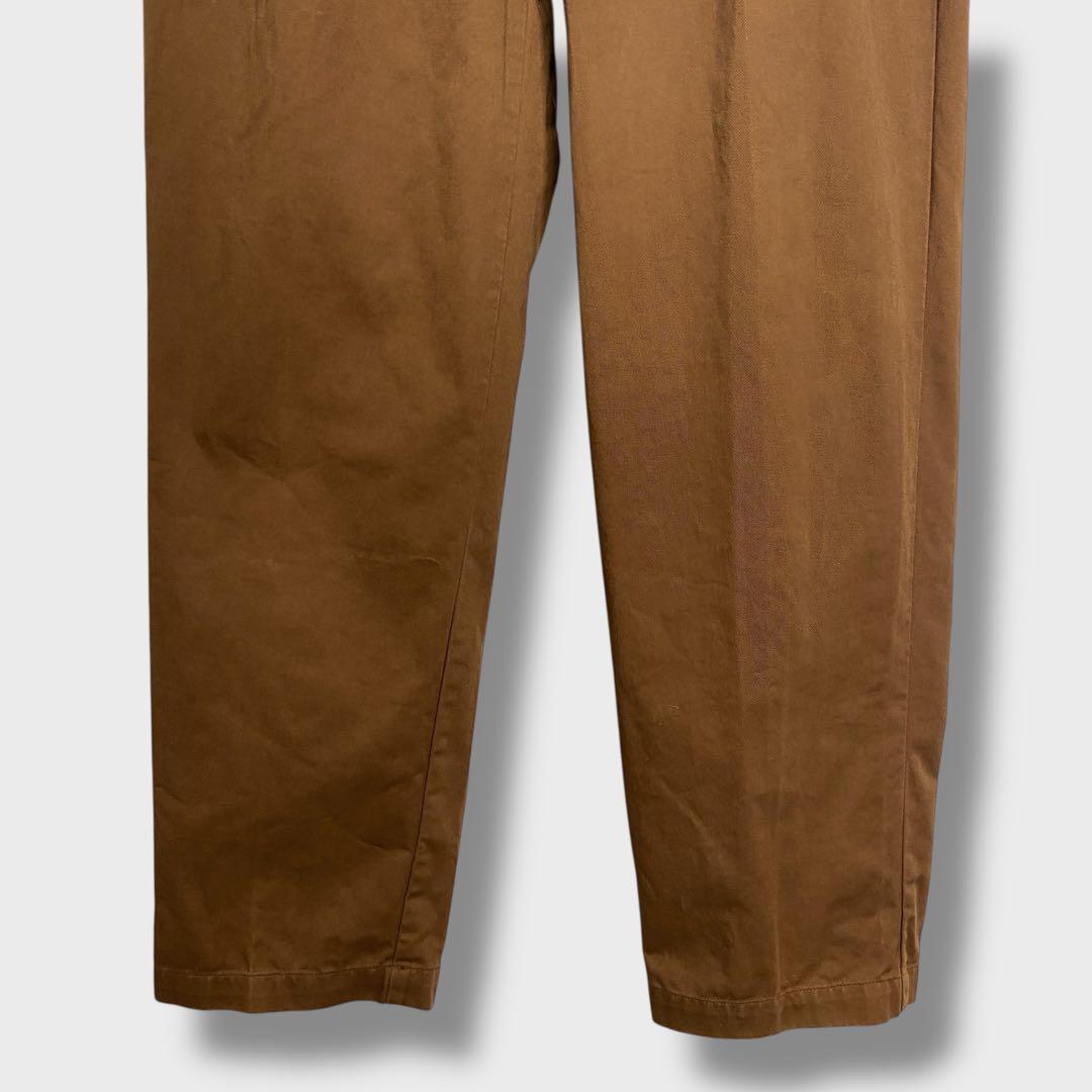 90s☆ラルフローレン☆ANDREW PANT☆ツータックチノパン☆茶系☆W34