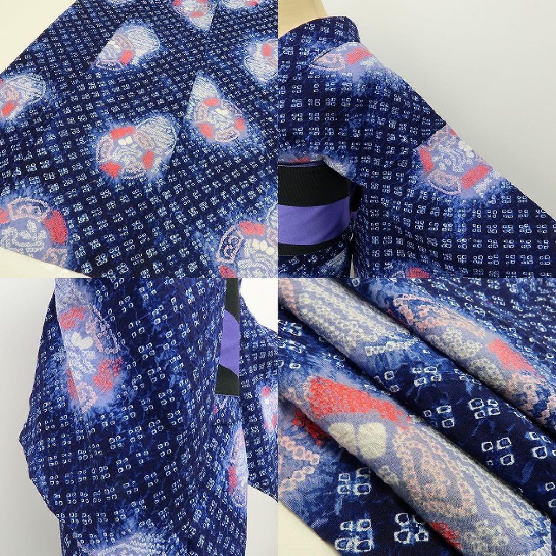 新品 有松鳴海絞り 洗える夏着物 高級浴衣 着物 A3353