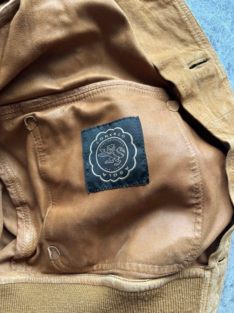 ロレンツォ アゾラ バルスター型ブルゾン A-1 ゴートスェード 44