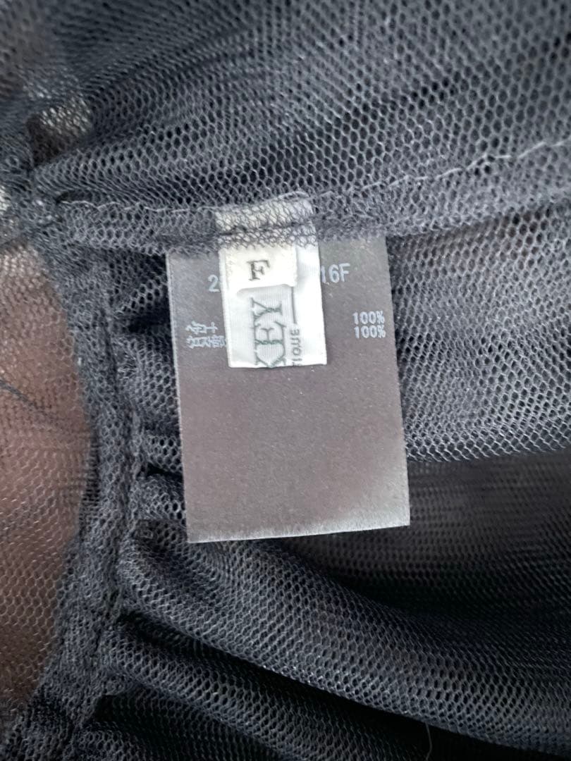 FOXEY パニエ　ブラック　チュールスカート　サイズ　フリー　F ウエストゴム