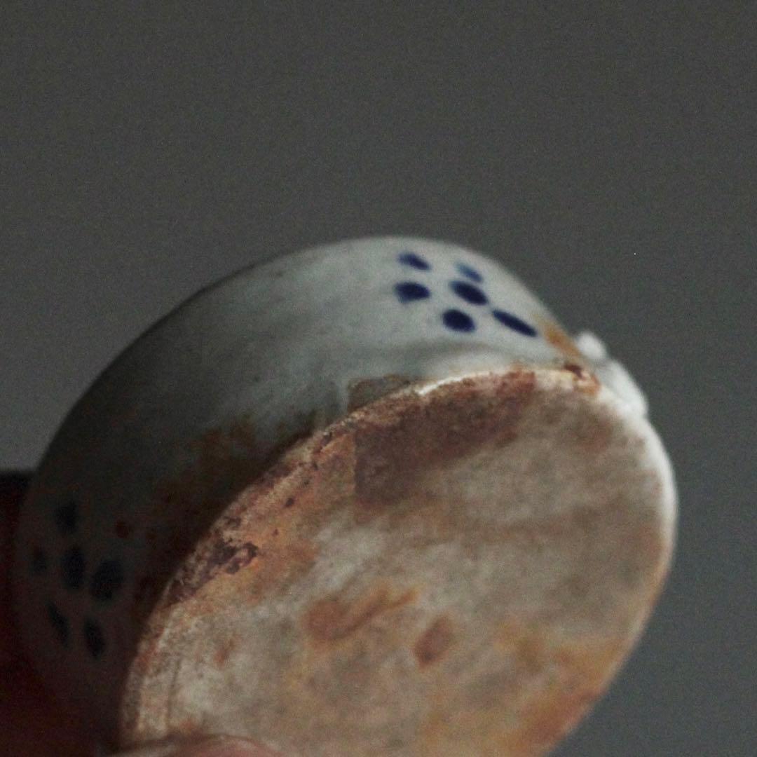 鳥の餌入れ 半筒盃 瀬戸 盃 古道具 アンティーク