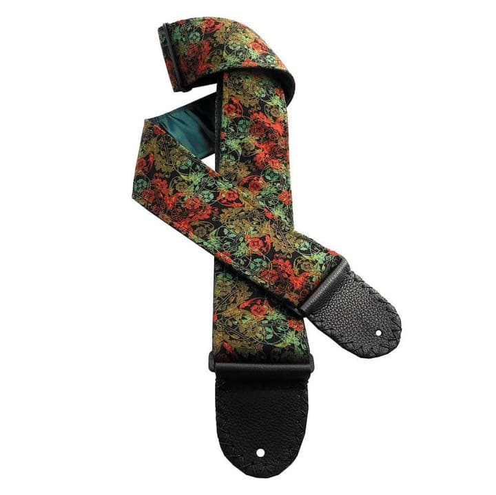 【新品未使用】 一点物 ハンドメイド 和柄 ギターストラップ