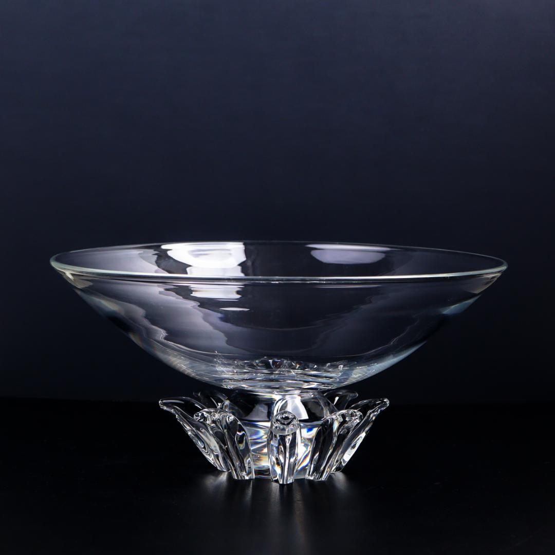 Steuben Galss ピオニー センターピースボウル 34cm 花生け