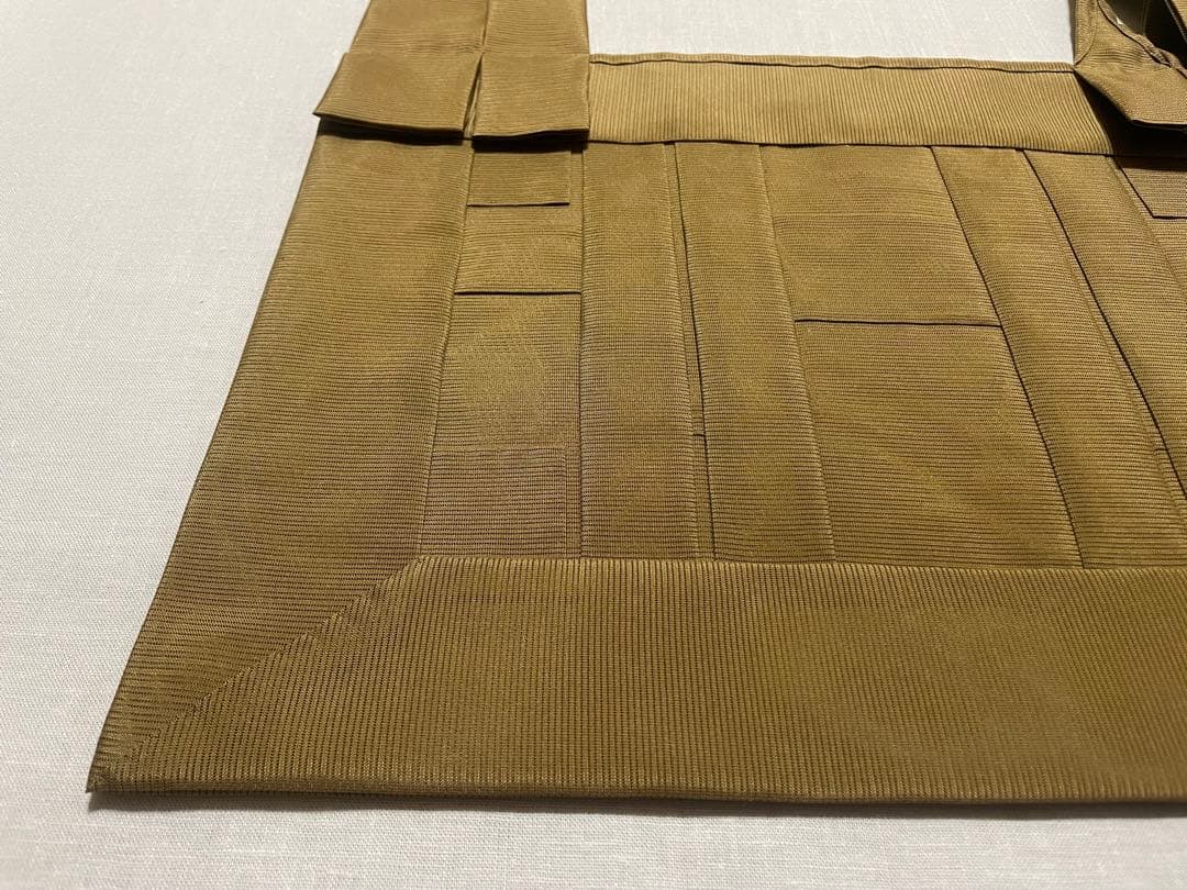 正絹　駒絽（軽め）黄土色　臨済宗　1尺絡子