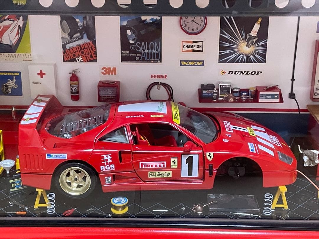 Ferrari F40 1/18 ガレージシーン　ジオラマモデル