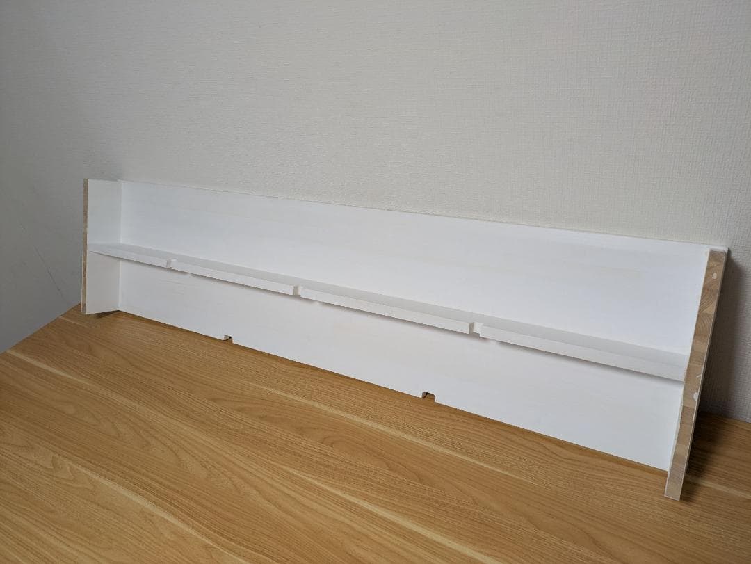 【一点物】幅150cm モニタースタンド 木製 白 特大 オーダーメイド品