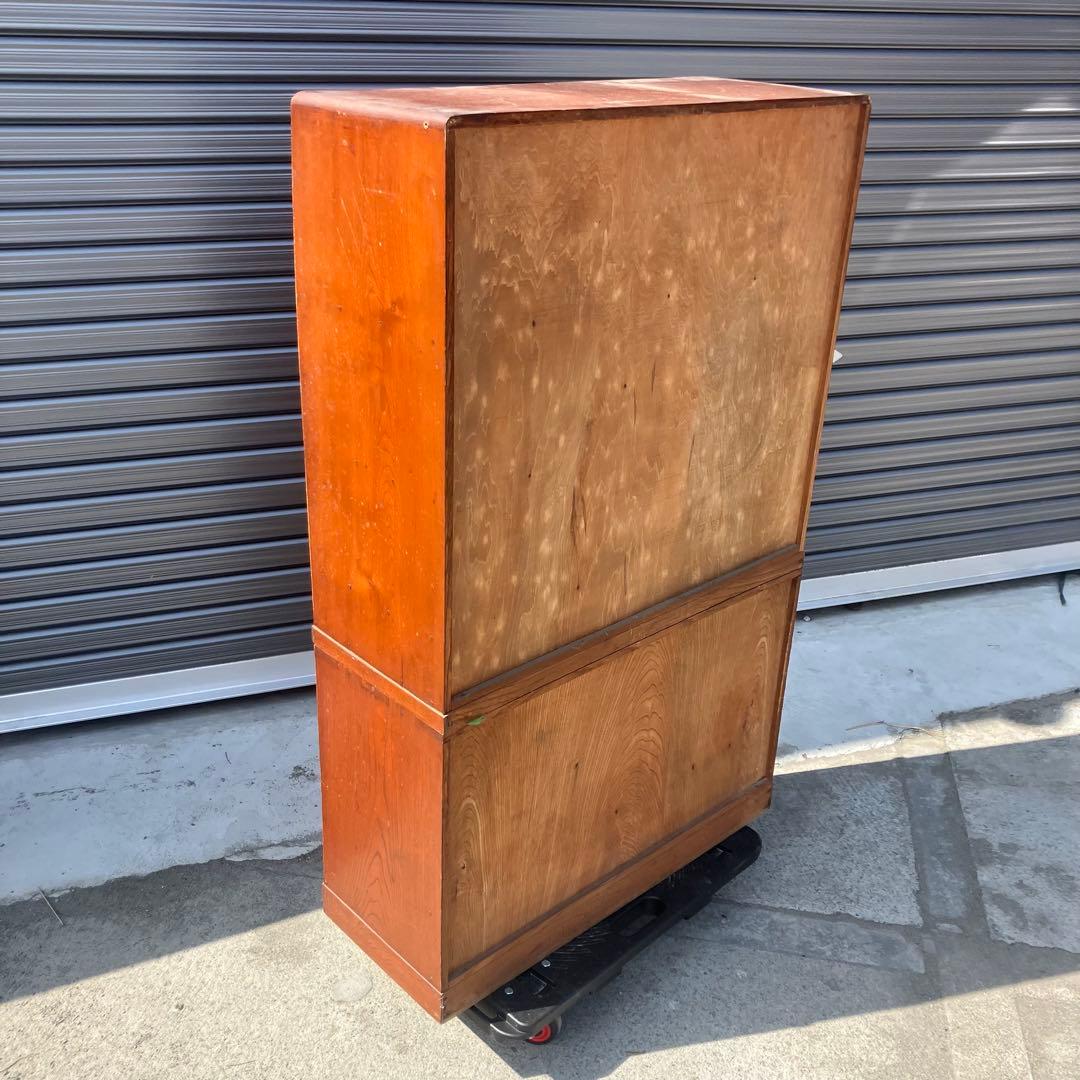 昭和レトロ 無垢材 木製 茶箪笥 茶棚 ガラス戸 サイドボード 古家具 古民家