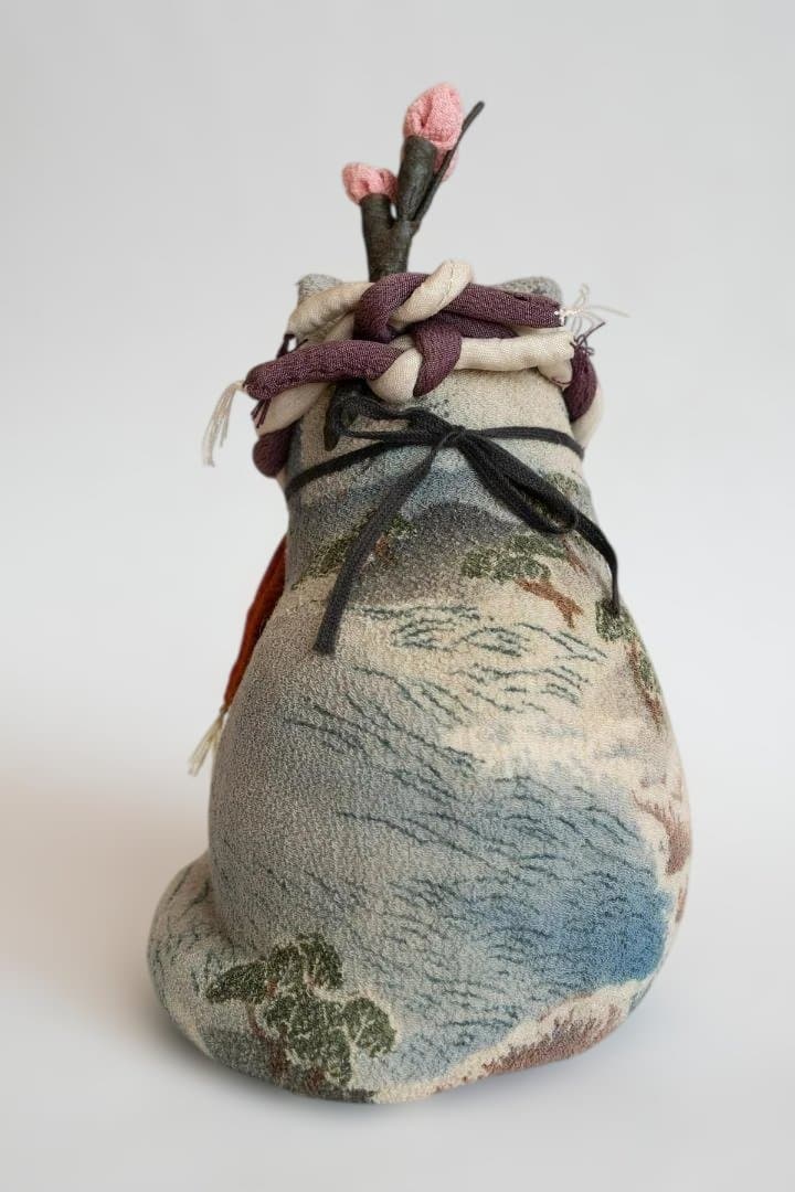 猫　木目込み人形　桃/松　小崎千里(千里)さん作