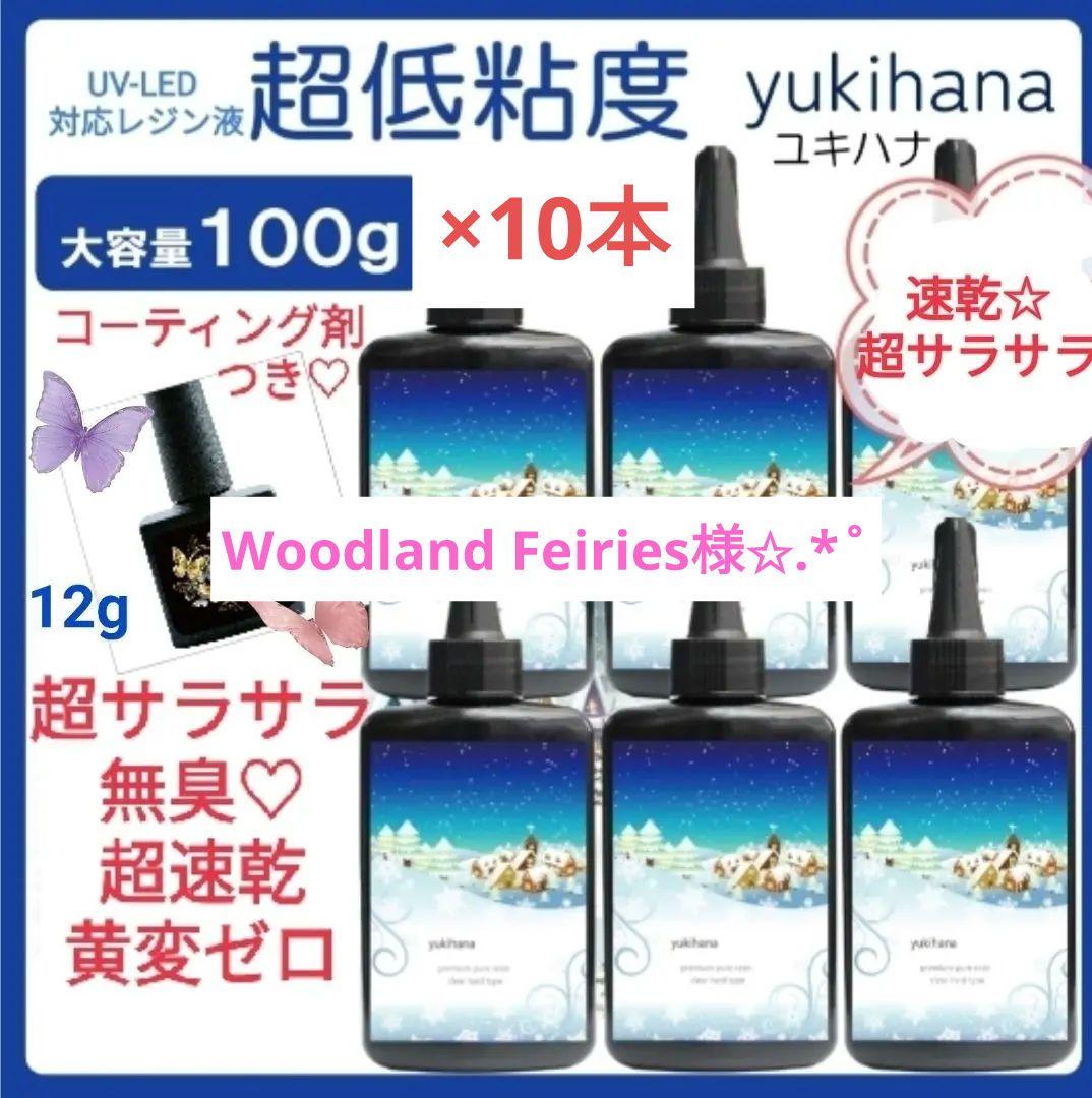 専用レジン液 ユキハナ100g10本大人気コーティング剤つき☆