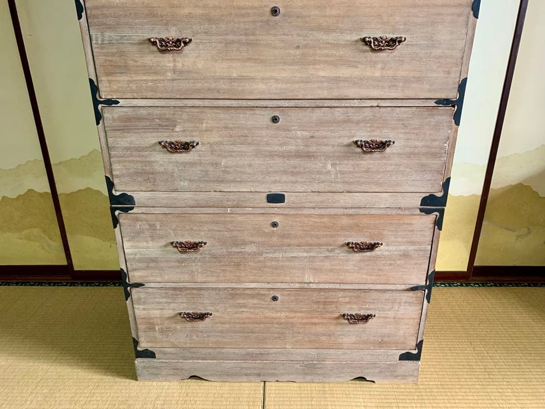 ☆【和箪笥】桐製タンス 引き出し付き