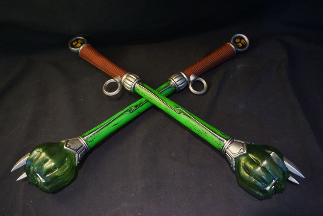 ラスト1 仮面ライダー歌舞鬼　音撃棒・烈翠　1：1プロップスケール