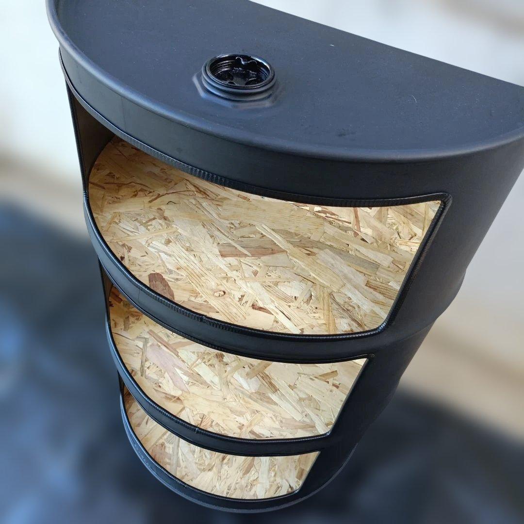 ドラム缶remakeBOX3段！マッドブラック‼️